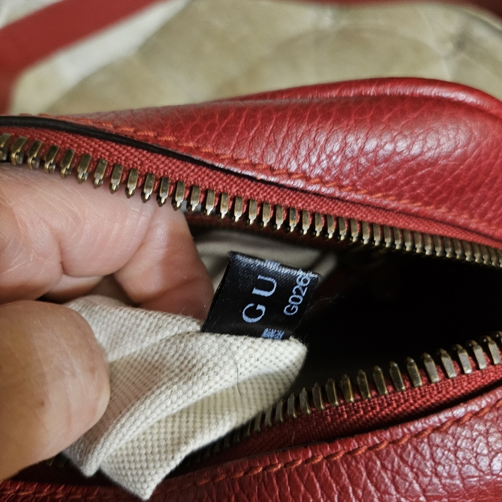Gucci Red Leather Crossbody Bag - Picture 6 of 8